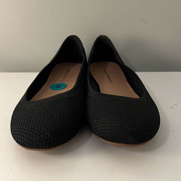 Lucky Brand Women's Black Solid Knit Slip On Round Toe Ballet Flats - Picture 7 of 9
